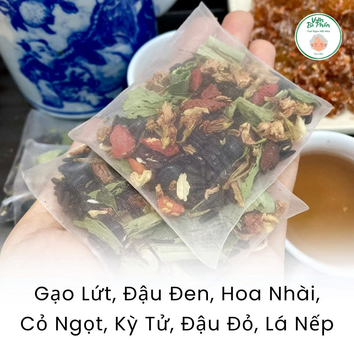 Trà gạo lứt thảo mộc